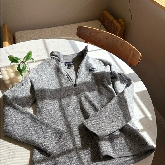 Patagonia Heather Gray Zip-Up Fleece - Picture 6 of 9